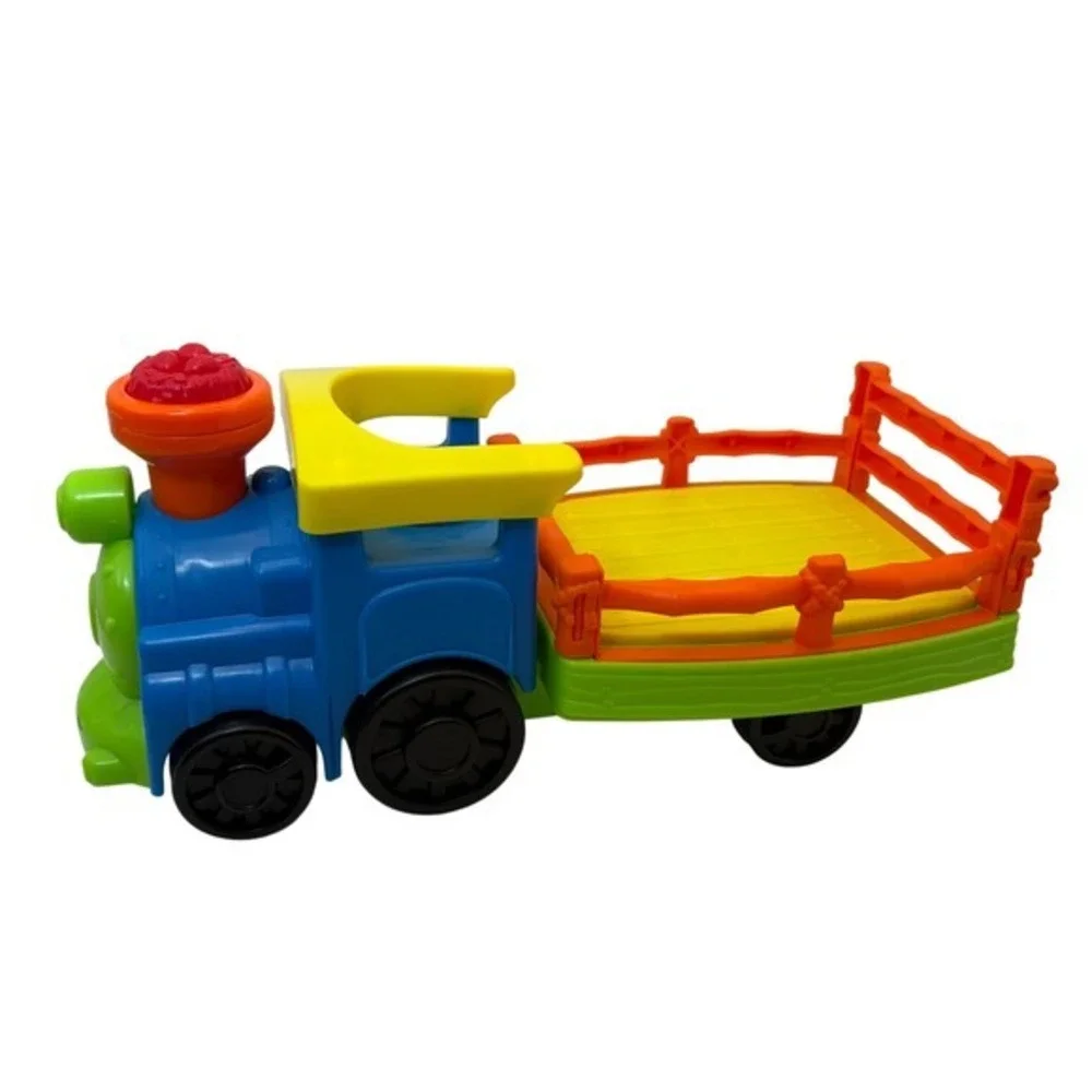 Fisher Price Little People Choo Choo Zoo Train Blue Green Orange Toy Engine Car